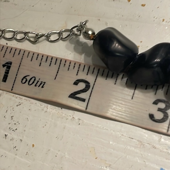 8” polished black onyx bracelet with lobster clasp - Picture 11 of 12